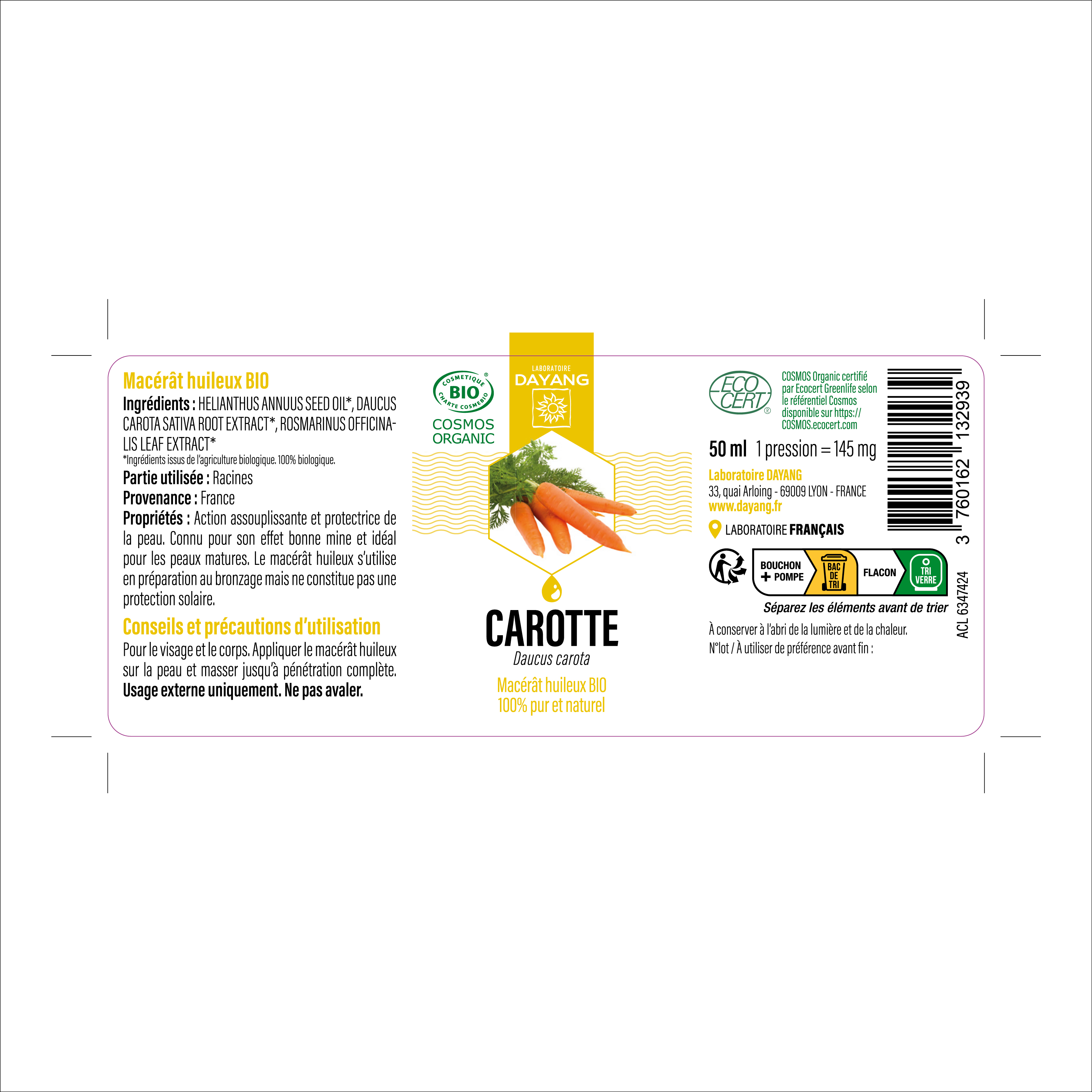 Macérât huileux Carotte BIO