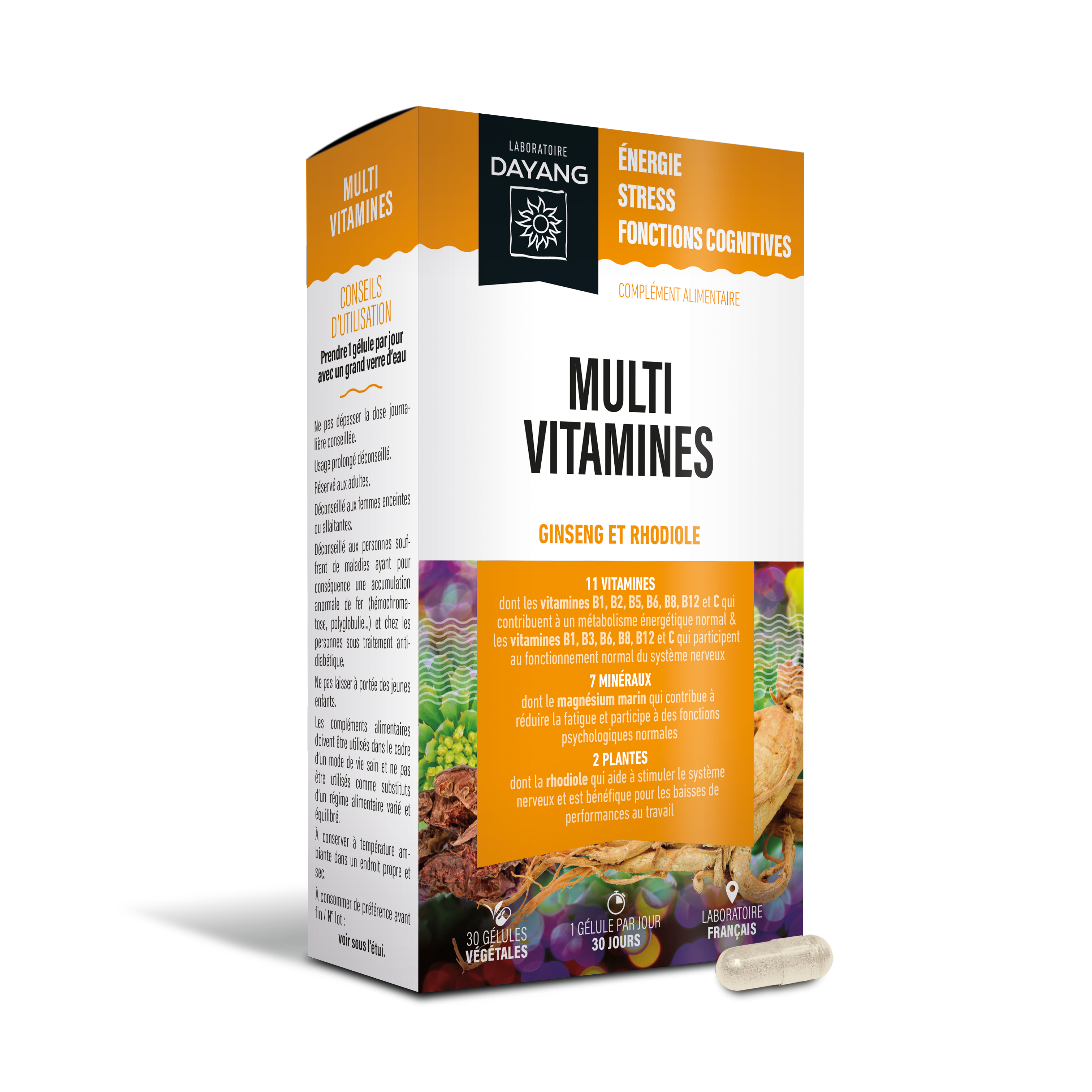 Multivitamines ginseng rhodiole