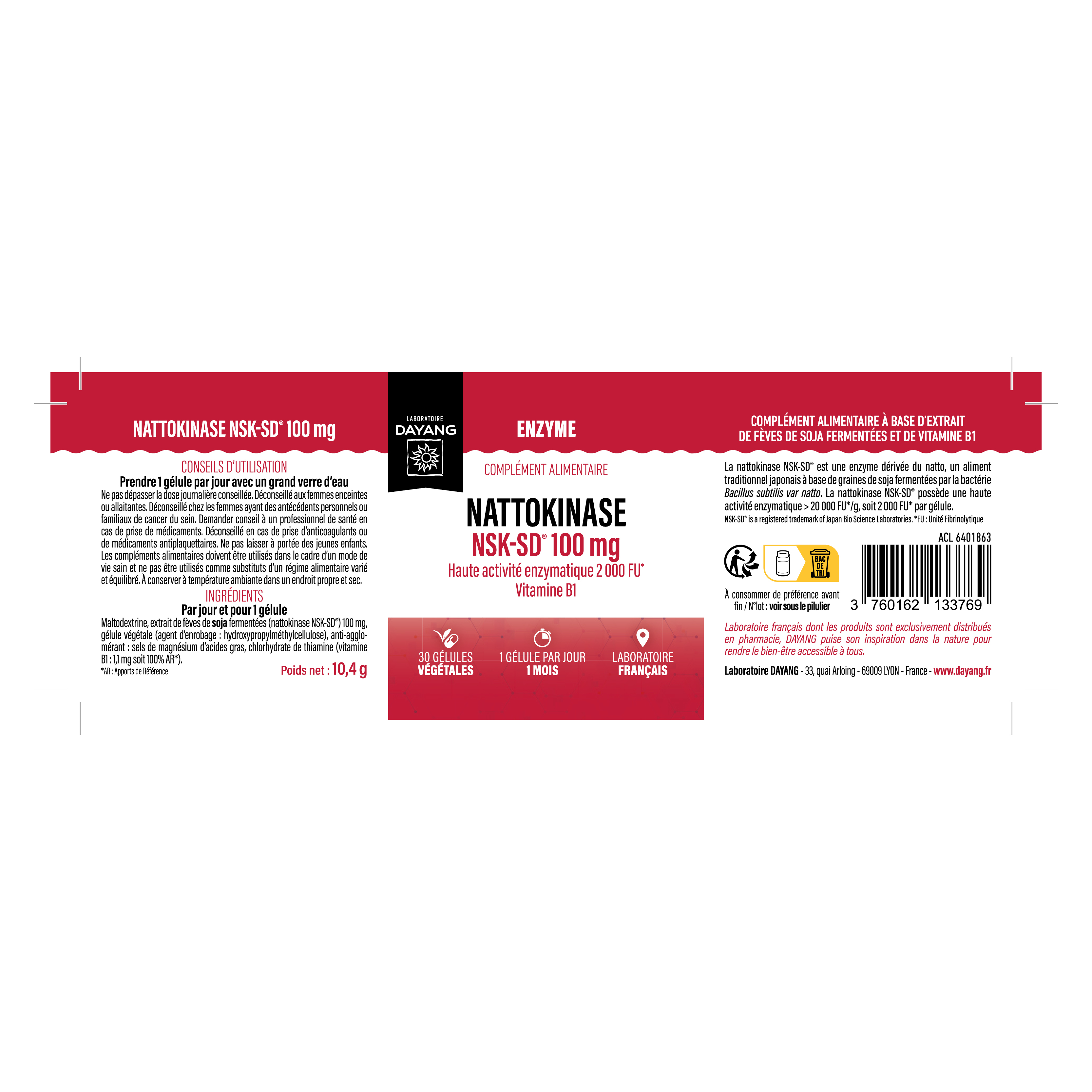 Nattokinase NSK-SD® 100 mg