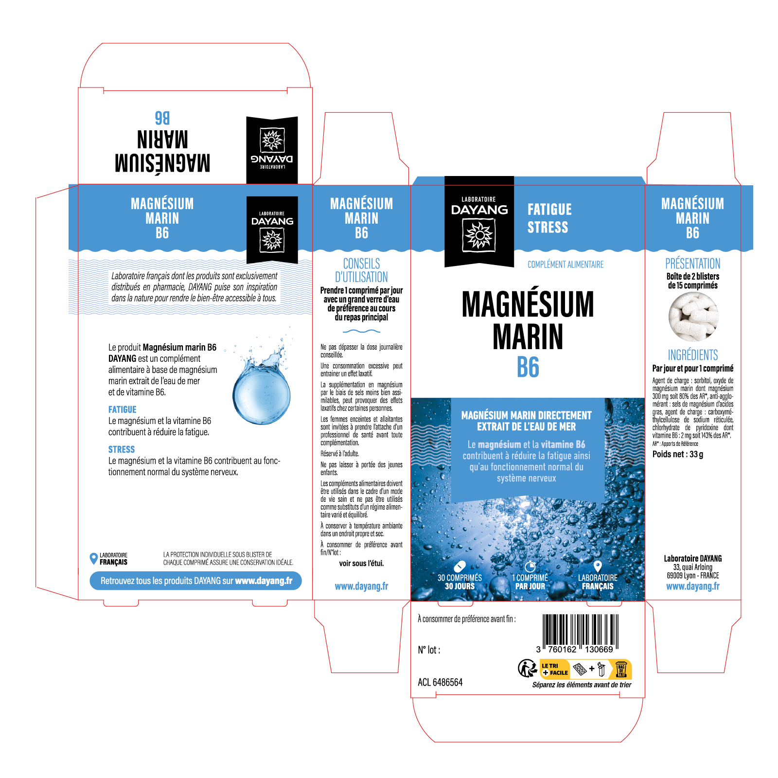 Magnésium marin (300 mg - B6)
